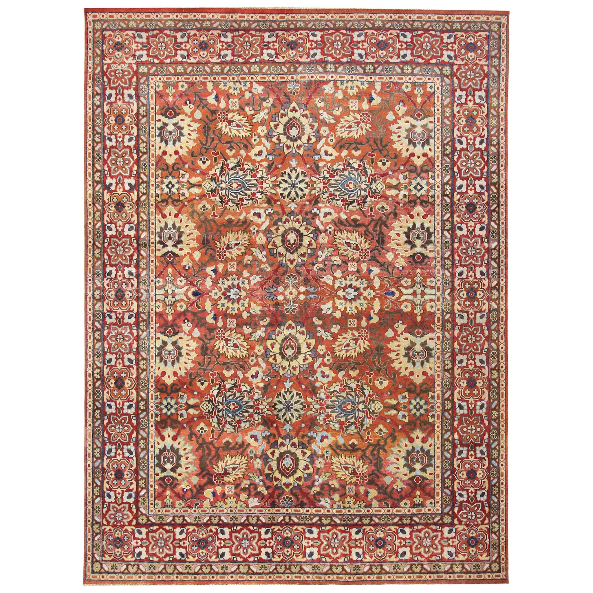 Traditional Wool Red Handknotted Rug