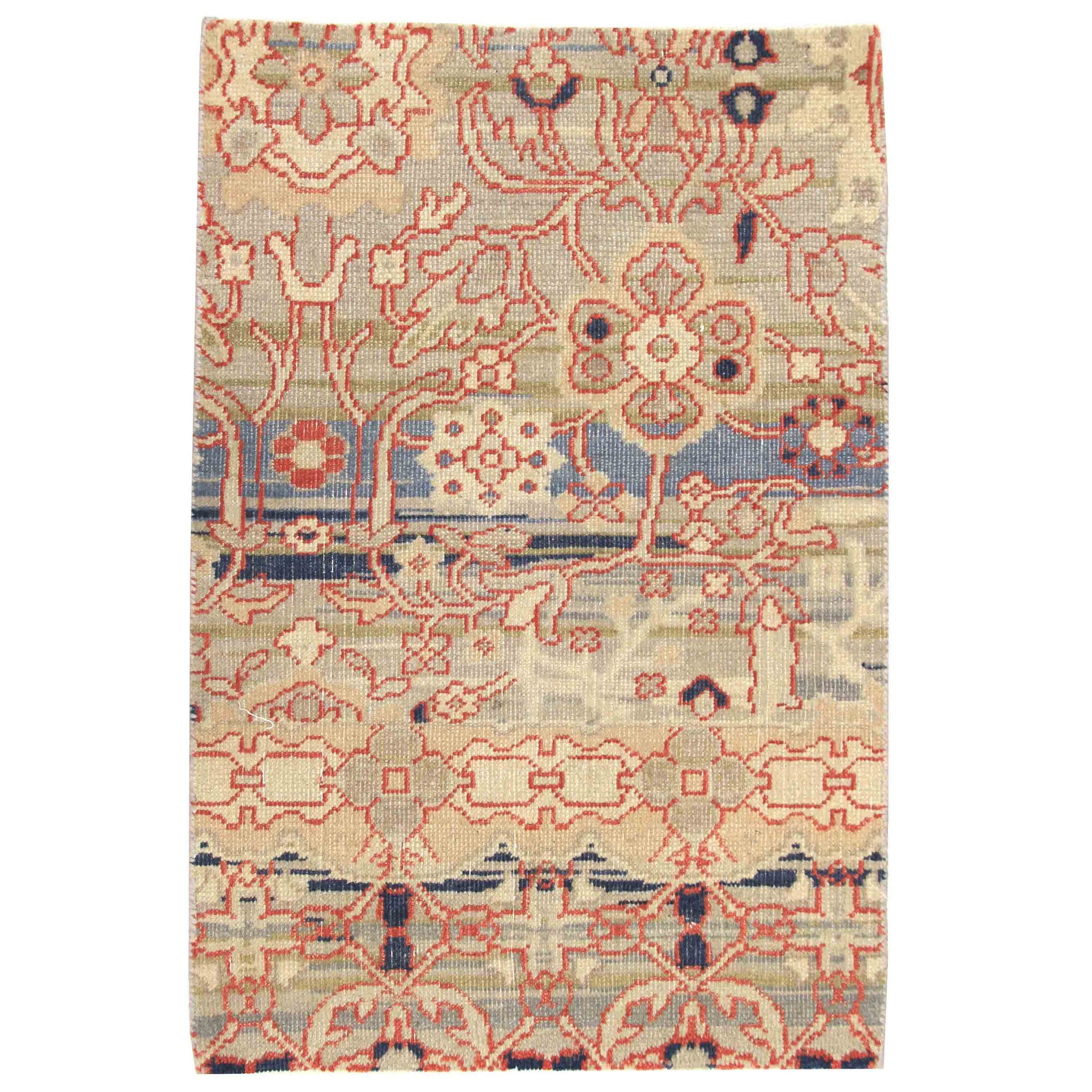 Traditional Wool Beige Handknotted Rug
