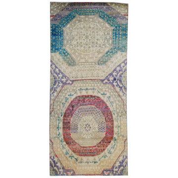 Transitional Silk Multi Handknotted Rug