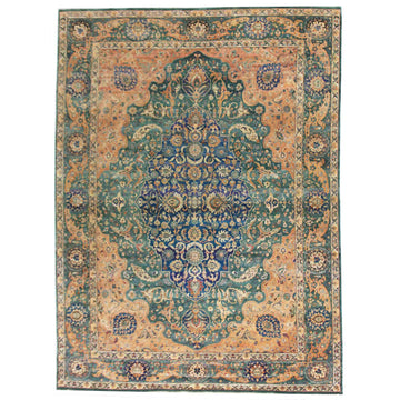 Transitional Silk Orange Handknotted Rug