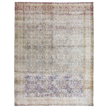 Transitional Silk Cream Handknotted Rug