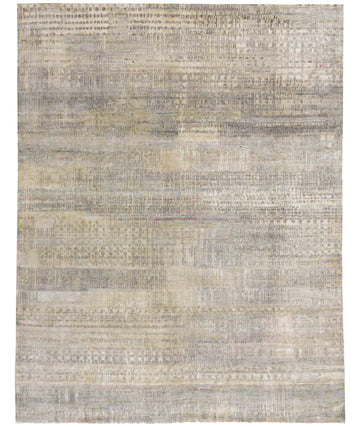 Transitional Silk Beige Handknotted Rug