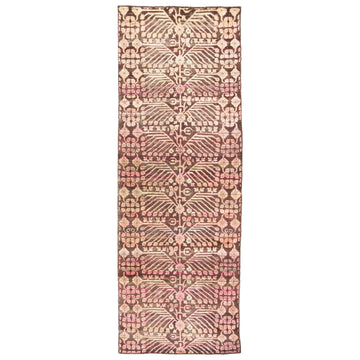 Transitional Silk Brown Handknotted Rug