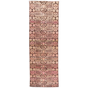 Transitional Silk Brown Handknotted Rug