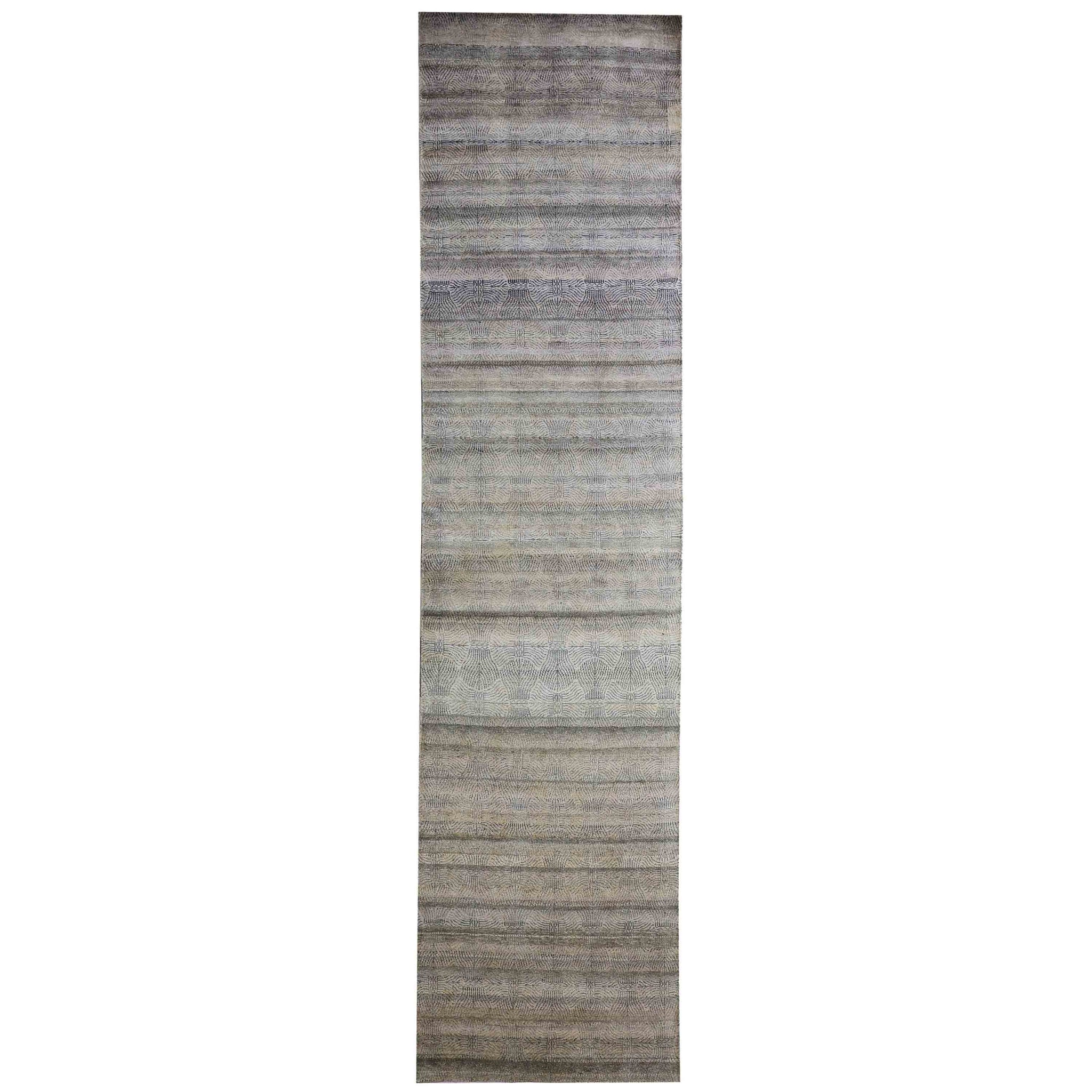 Transitional Silk Beige Handknotted Rug