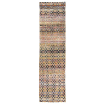 Transtional Silk Beige Handknotted Rug