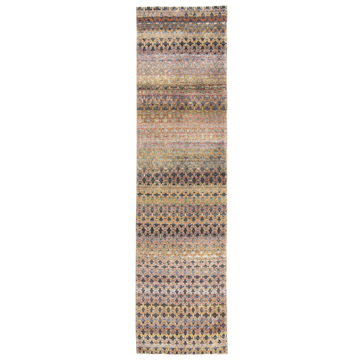 Transtional Silk Beige Handknotted Rug