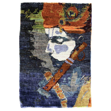 Artsy silk Wall Art Rug