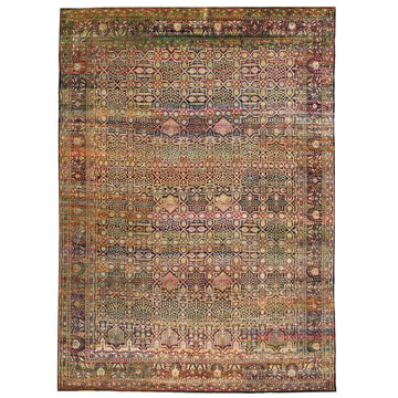 Transitional Silk Beige Handknotted Rug