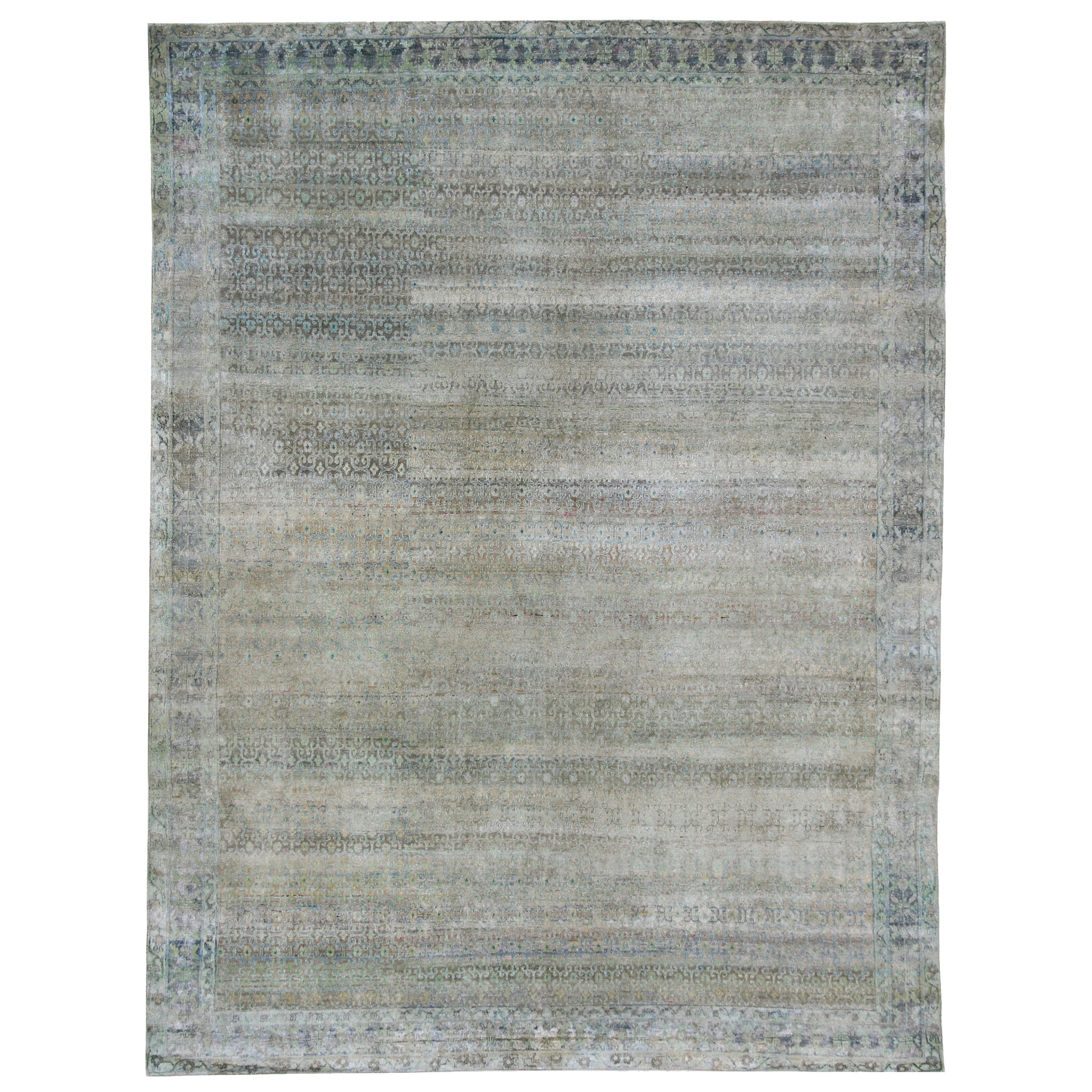 Transitional Silk Grey Handknotted Rug