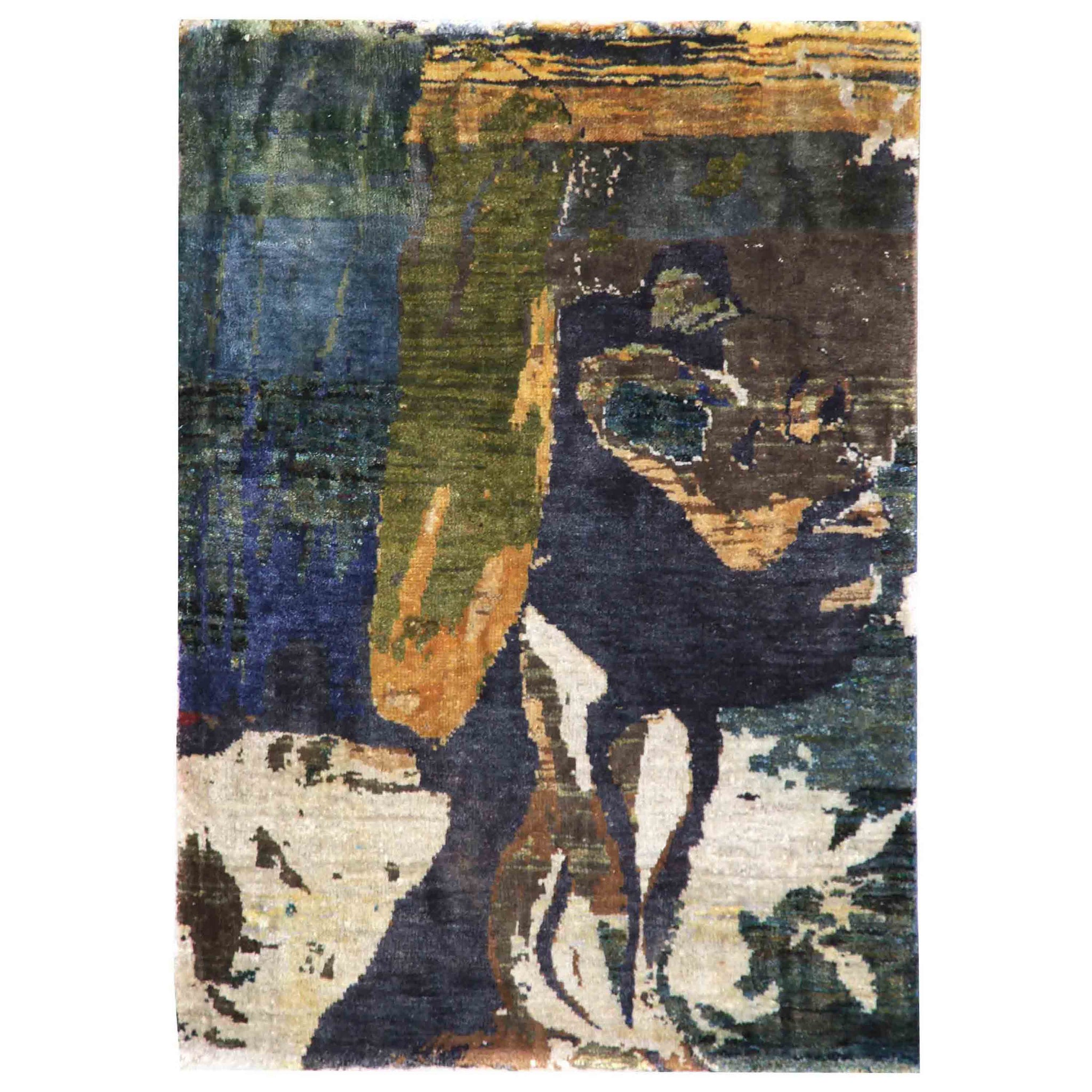 Artsy silk Wall Art Rug