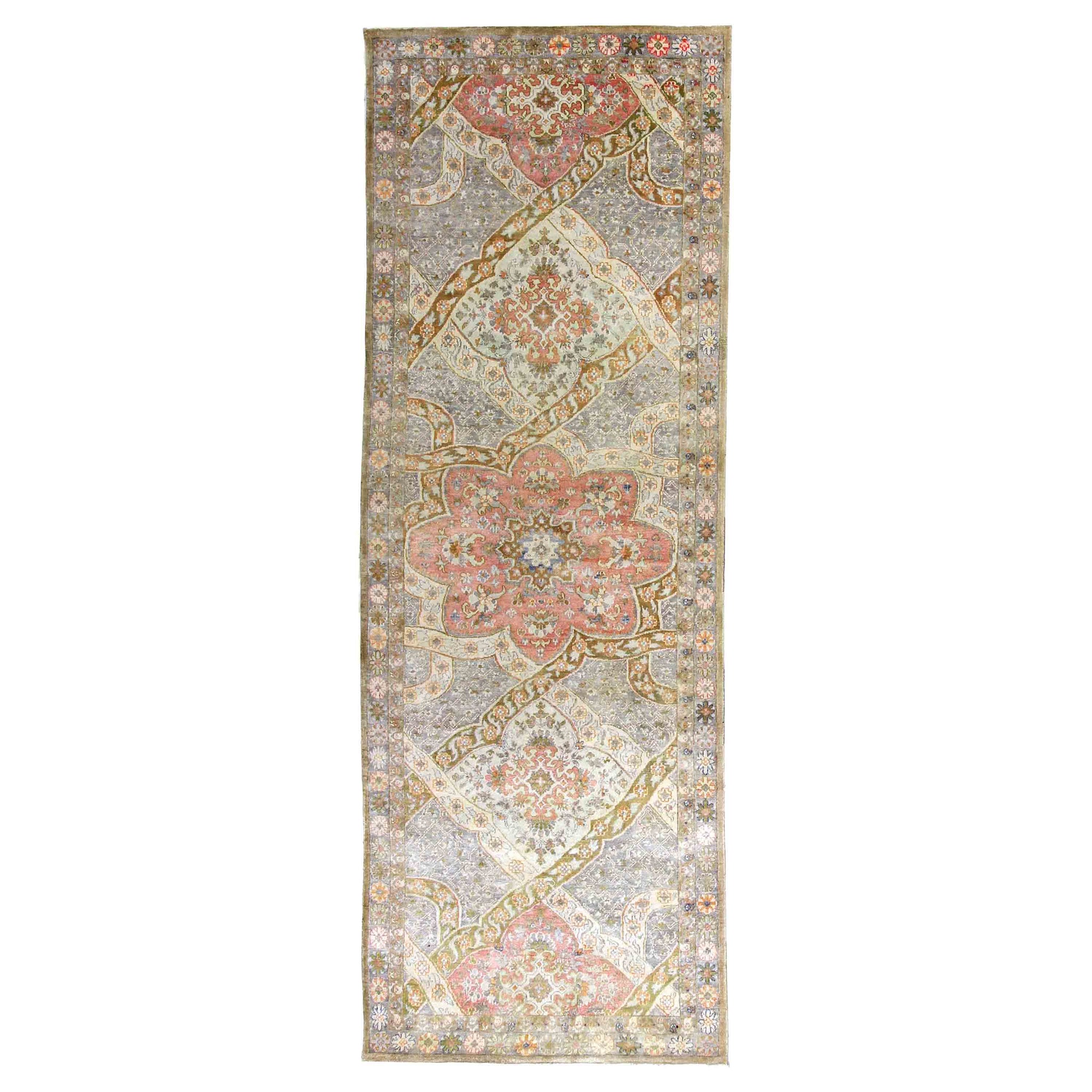 Transitional Silk Grey Handknotted Rug