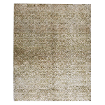 Transtional Silk Beige Handknotted Rug