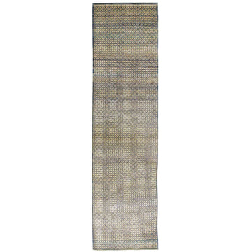 Transitional Silk & Wool Beige Handknotted Rug