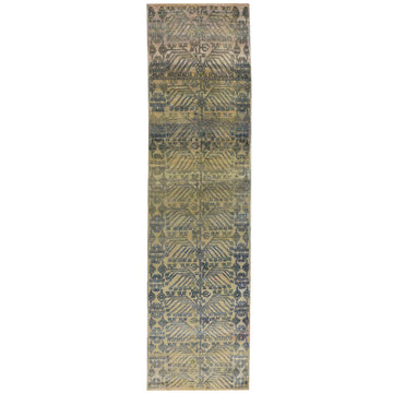 Transitional Silk & Wool Beige Handknotted Rug