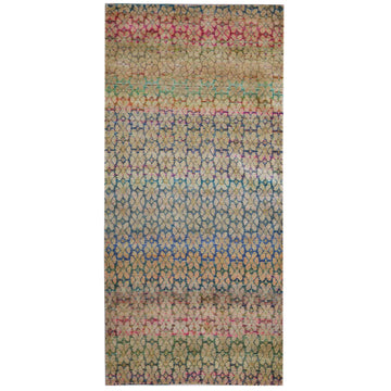 Transitional Silk Multi Handknotted Rug