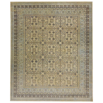 Traditional Wool Beige Handknotted Rug