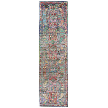 Transitional Silk Grey Handknotted Rug