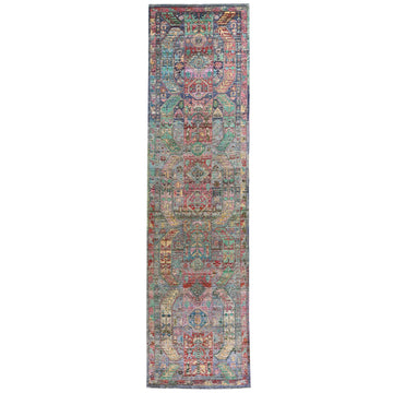 Transitional Silk Grey Handknotted Rug