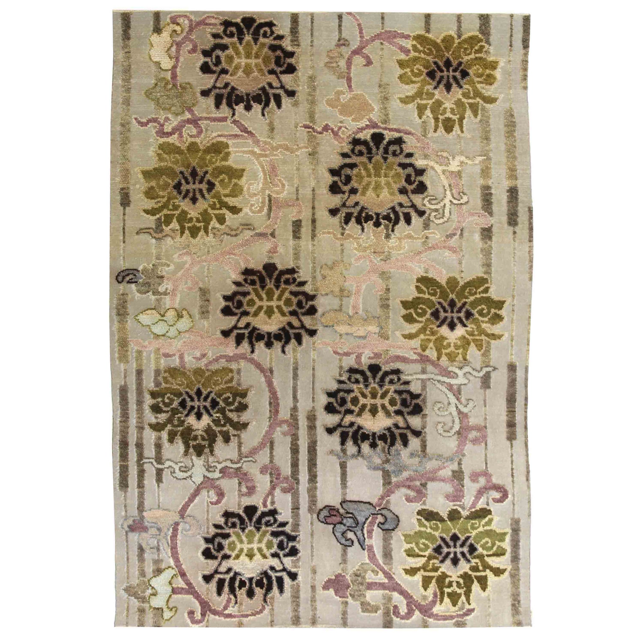 Transitional Wool BeigeHandknotted Rug