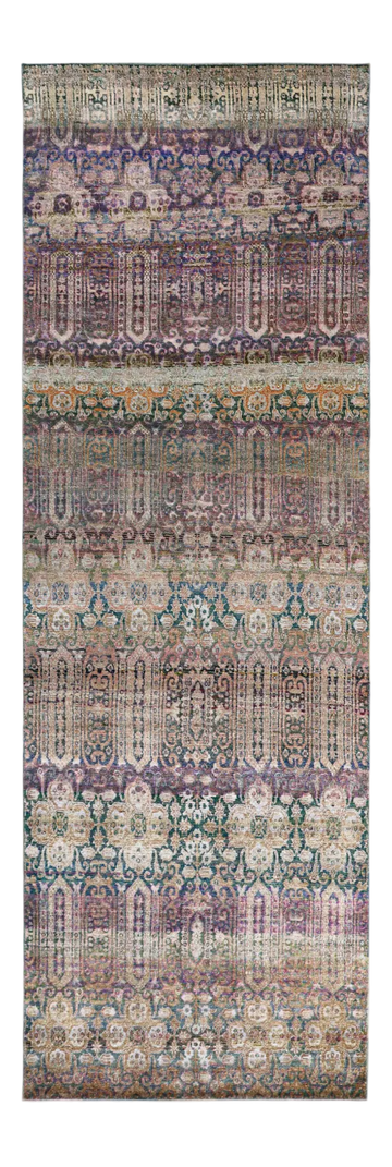 Transitional Silk Purple Handknotted Rug
