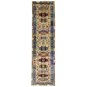 Transitional Wool Beige Handknotted Rug