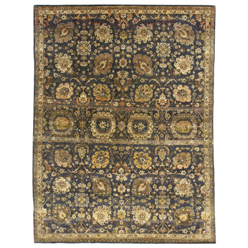 Traditional Wool Grey Handknotted Rug