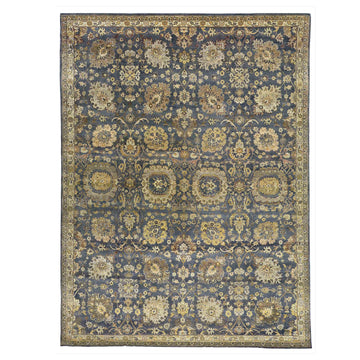 Transitional Wool Grey Hand knotted Rug