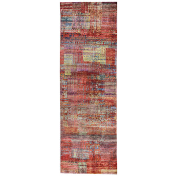 Modern Silk Red Handknotted Rug