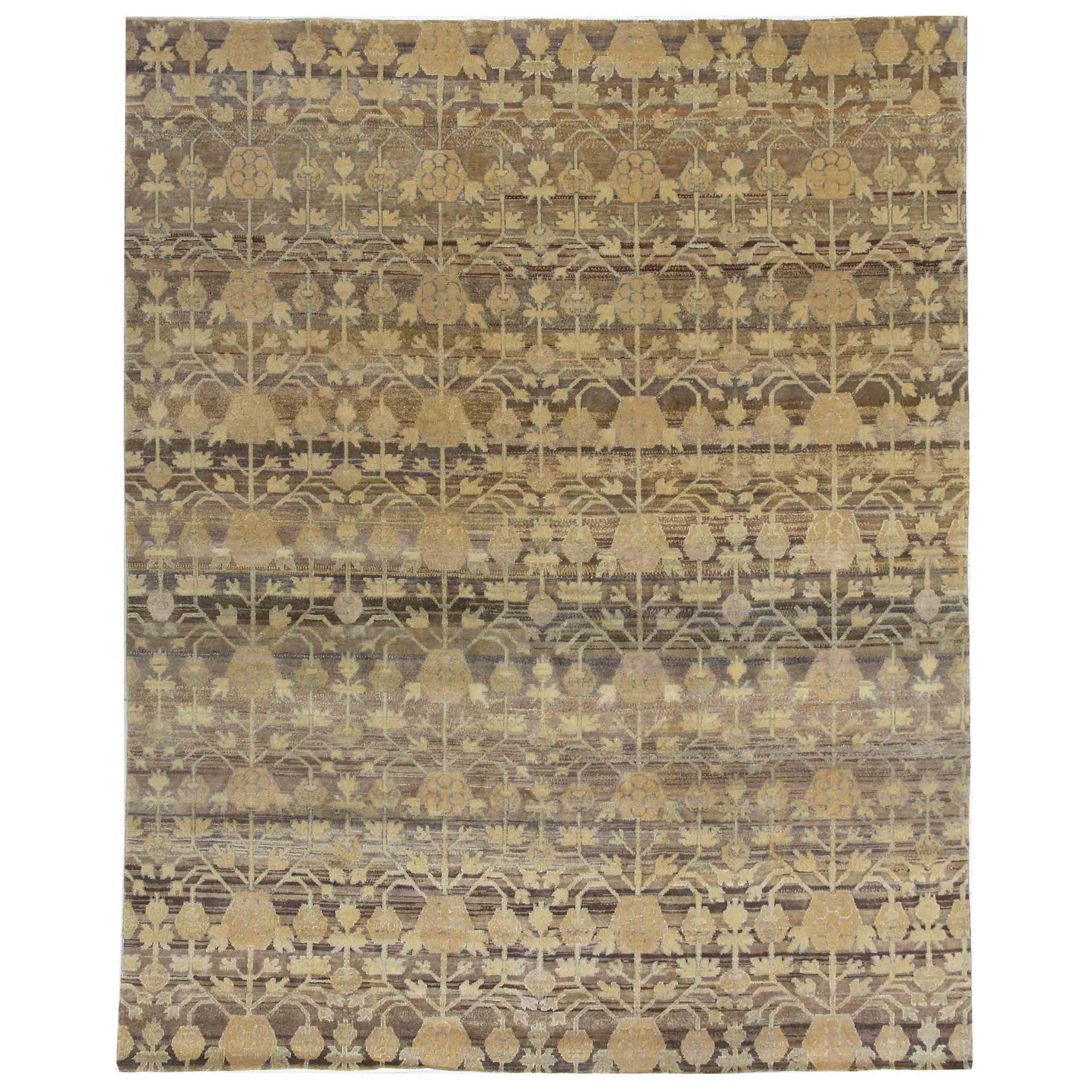 Traditional Wool Beige Handknotted Rug