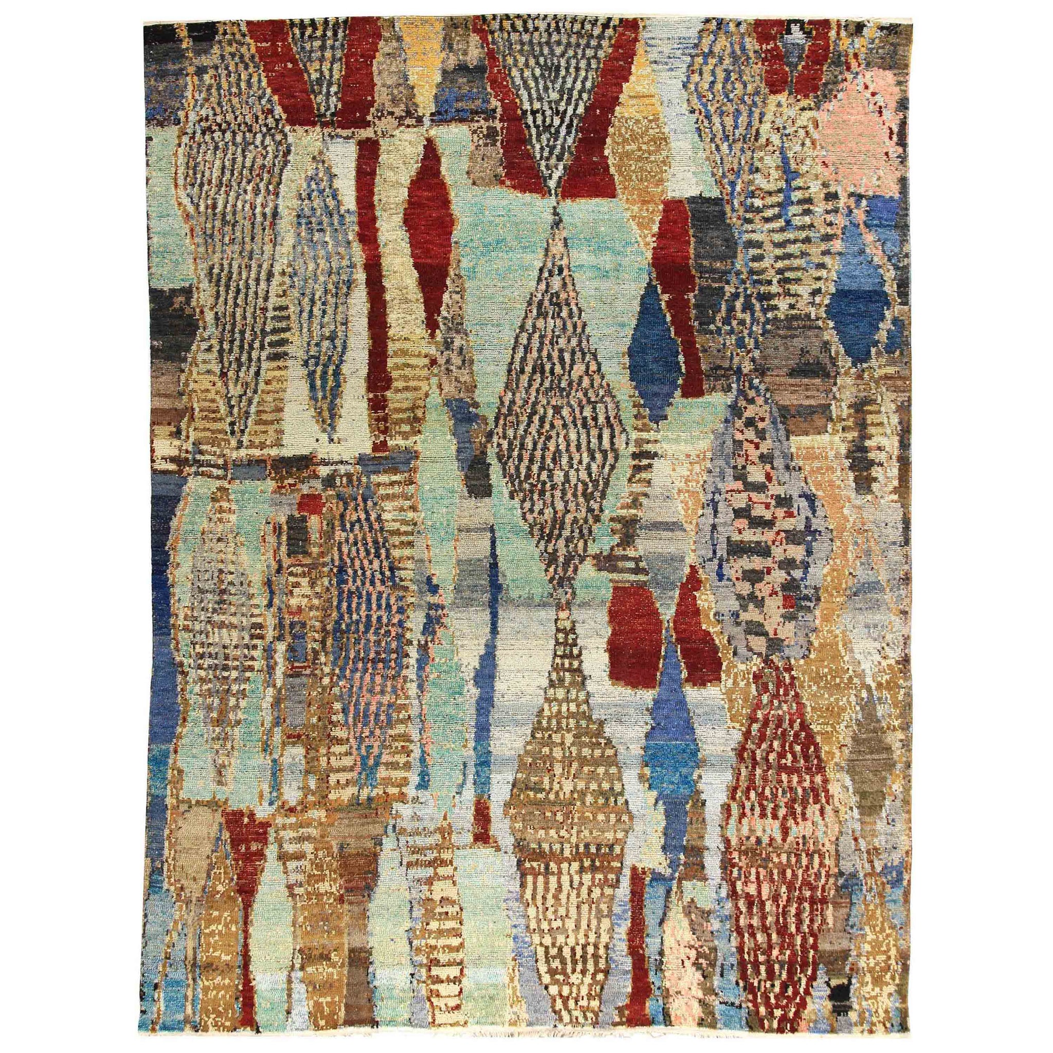 Transitional Wool Beige Handknotted Rug