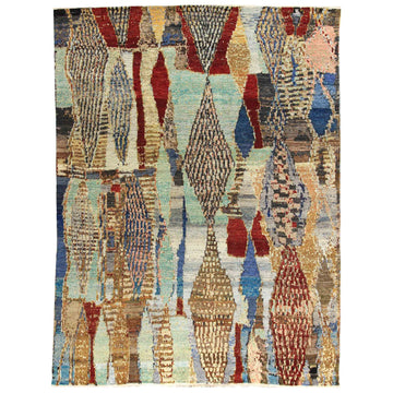 Transitional Wool Beige Handknotted Rug