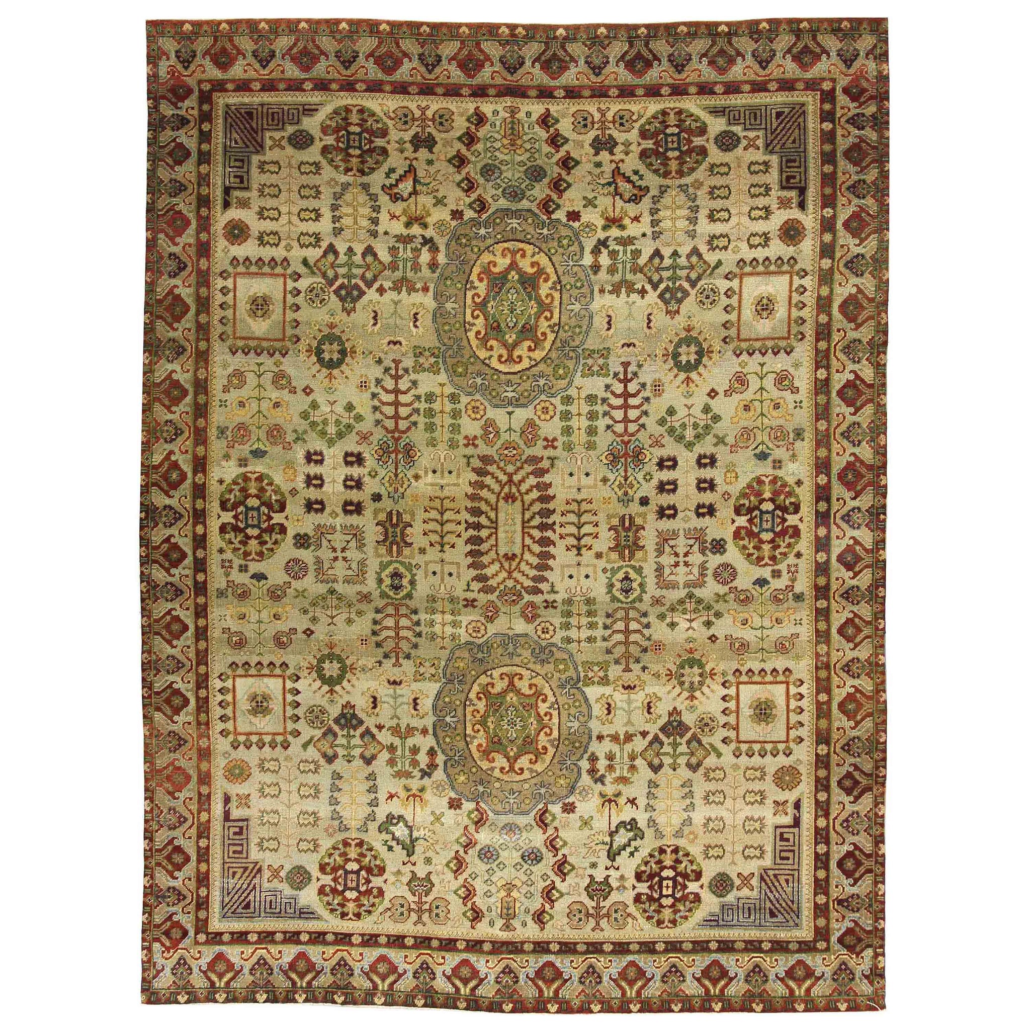 Transitional Wool Beige Handknotted Rug