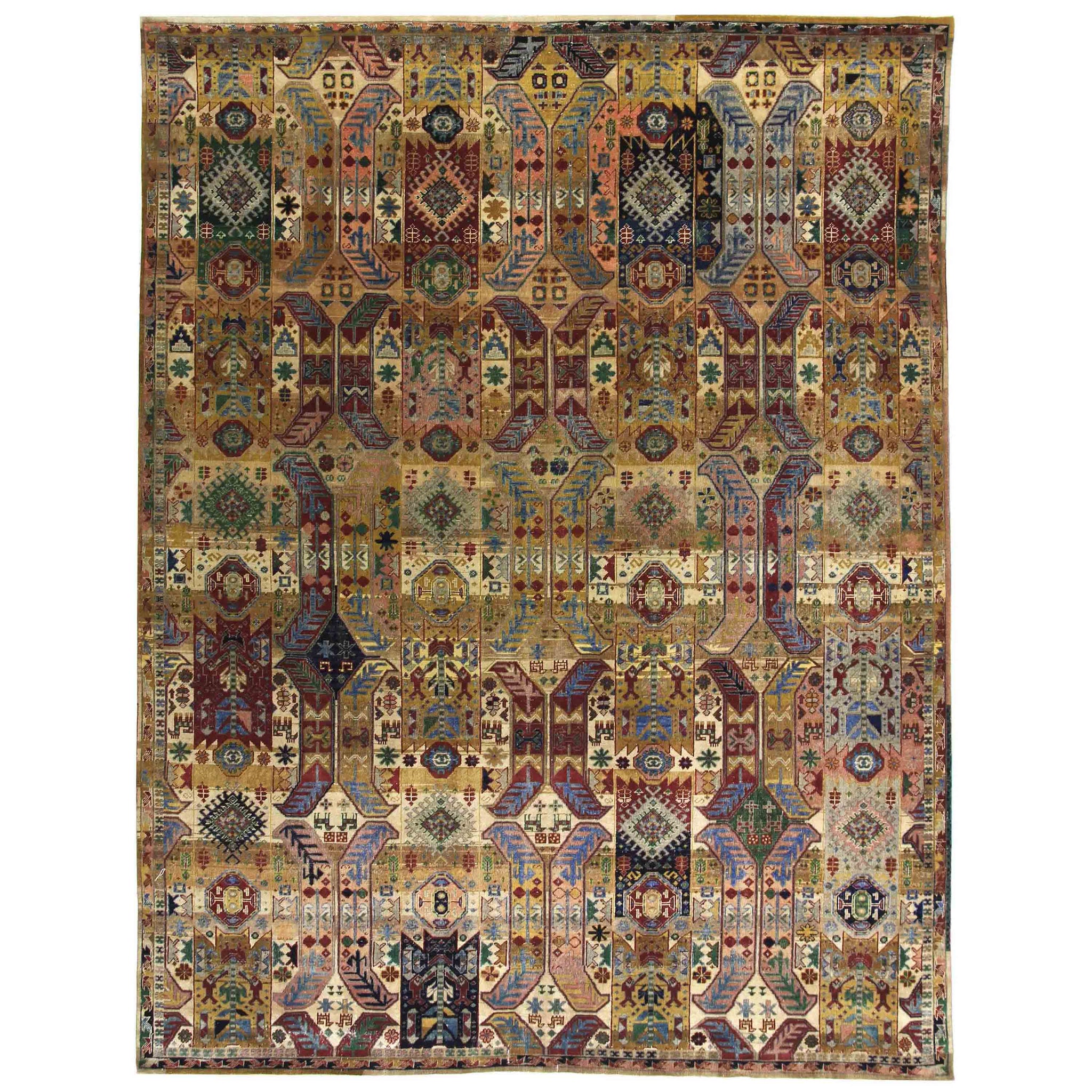 Transitional Wool Brown Handknotted Rug