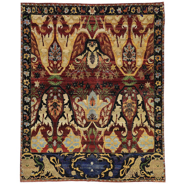 Traditional Wool Red Handknotted Rug