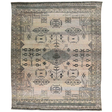 Transitional Wool Cream Handknotted Rug