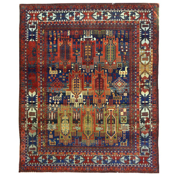 Transitional Wool Blue Handknotted Rug