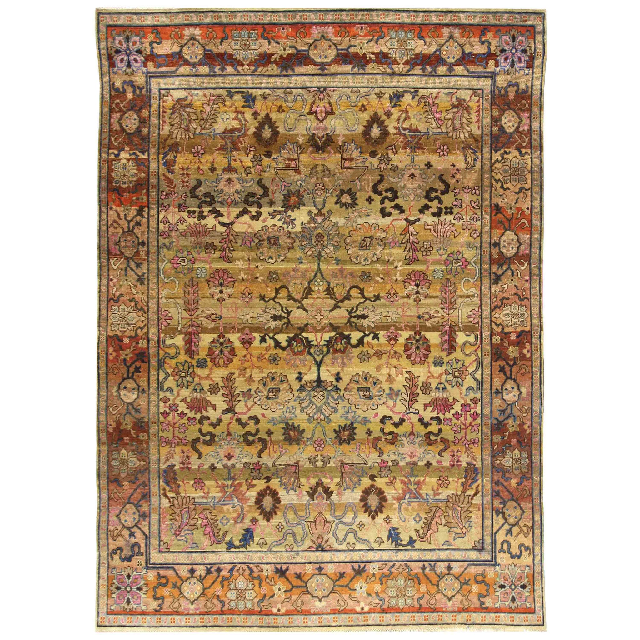 Traditional Wool Beige Handknotted Rug