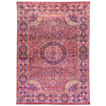 Transitional Silk Pink Handknotted Rug