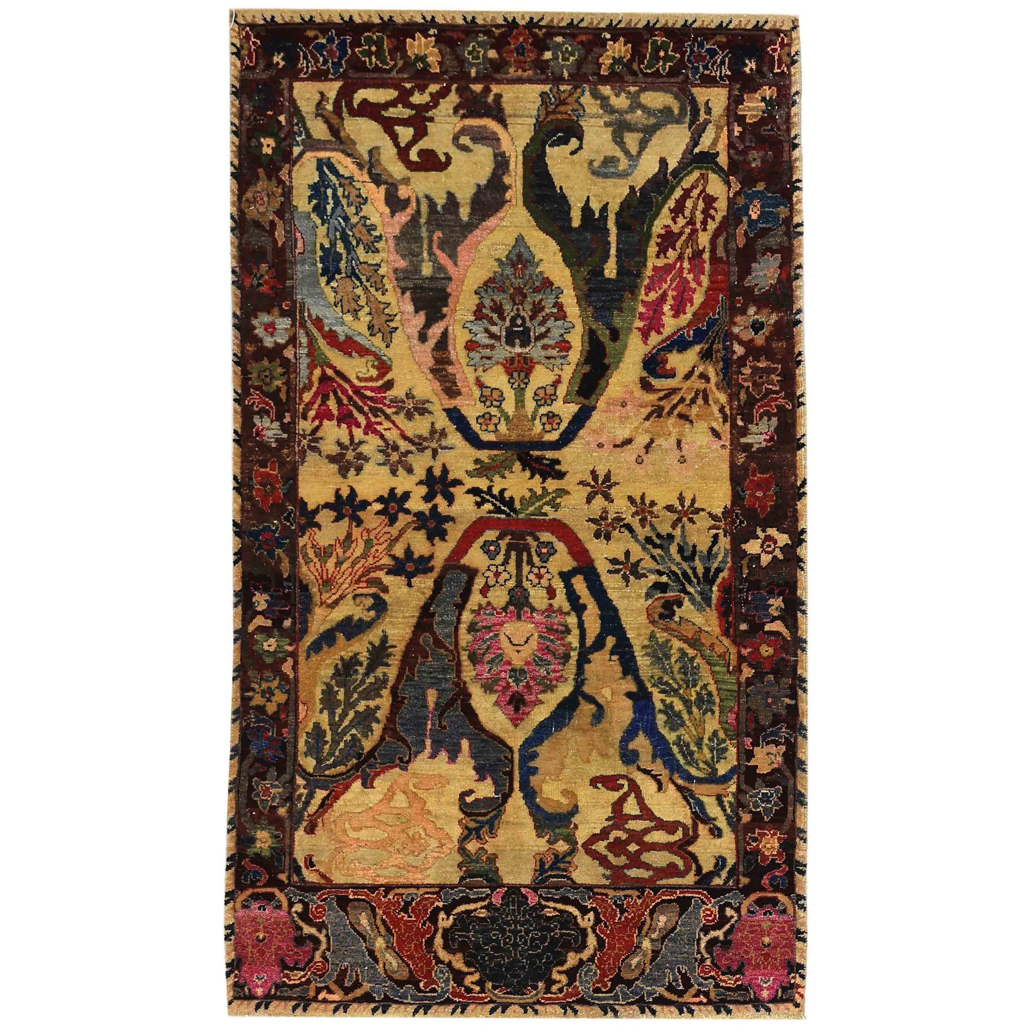 Traditional Wool Beige Handknotted Rug