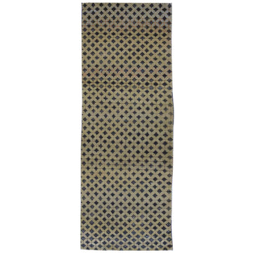 Transtional Silk & Wool Beige Handknotted Rug