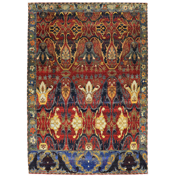 Traditional Wool Red Handknotted Rug