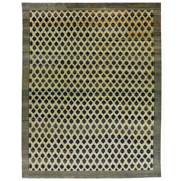 Transitional Wool Beige Hand knotted Rug