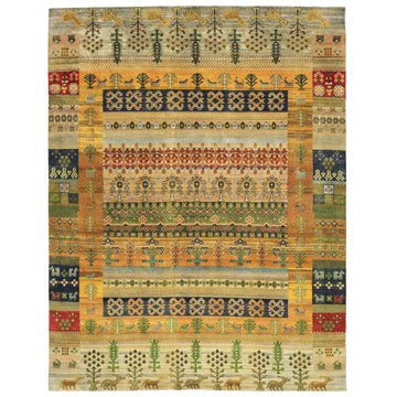 Traditional Wool Beige Handknotted Rug