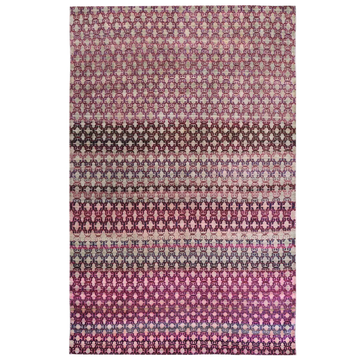 Transtional Silk Pink Handknotted Rug