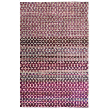 Transitional Silk Pink Handknotted Rug
