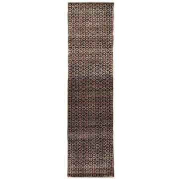 Transitional Silk Black Handknotted Rug