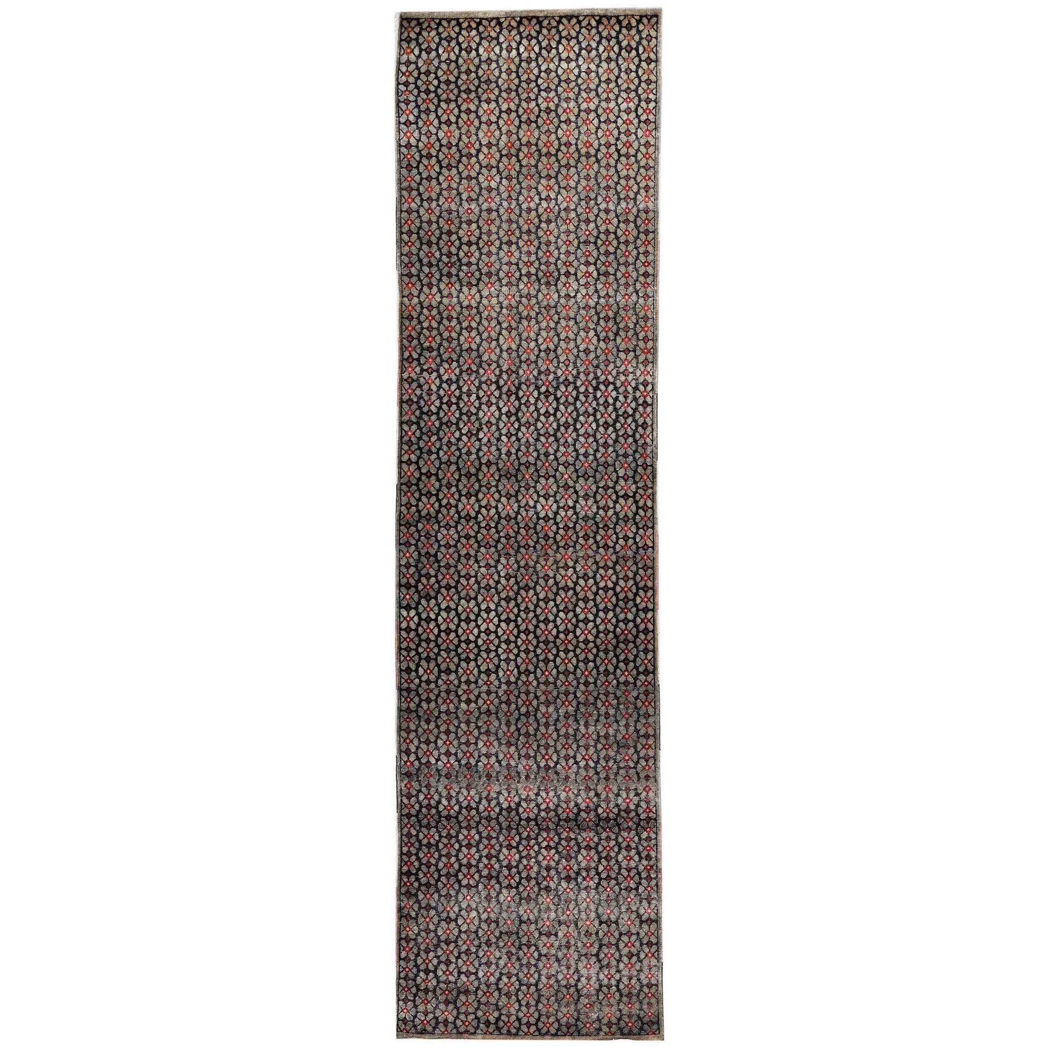 Transitional Silk Black Handknotted Rug