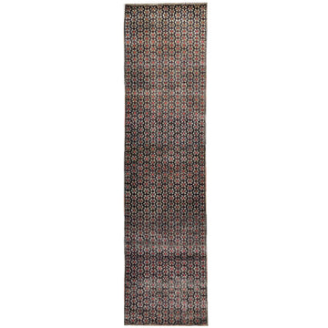 Transitional Silk Black Handknotted Rug