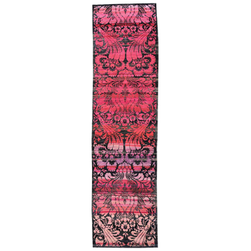 Transtional Silk & Wool Pink Handknotted Rug